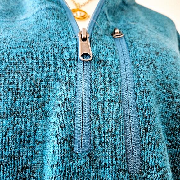 Merona Size Large Polyester Bluish Green Long-Sleeved Womens Pullover Sweatshirt - Picture 15 of 16